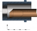PCS - Обработка уступа 90°