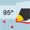 Расточка триогональной пластиной 80°