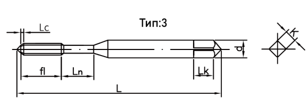 JIS-POT M3×0.5 N